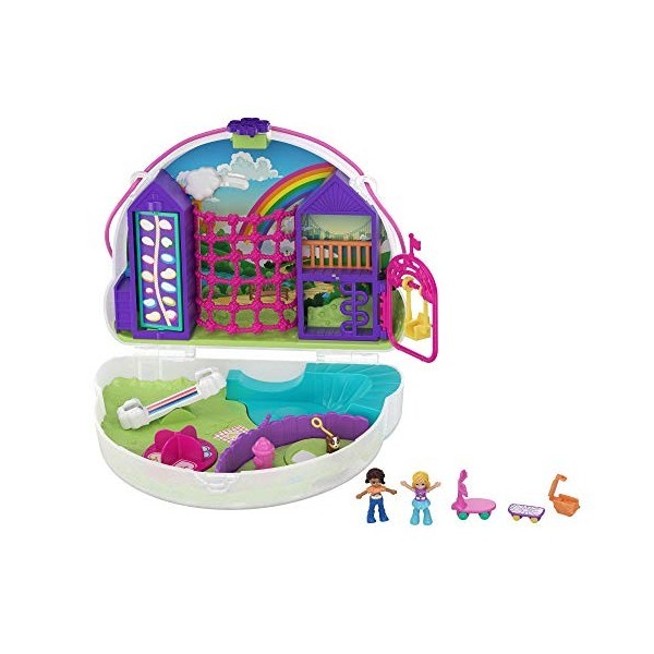 Polly Pocket Coffret Sac a Surprises Nuage Arc-en-Ciel - GKJ65 - Coffret Mini-Figurine - 3 Ans et +