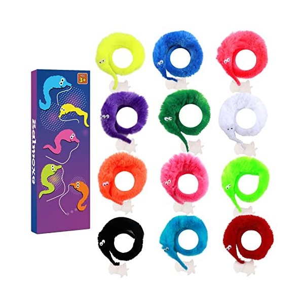 MELARQT BeFun Lot de 12 vers magiques avec cordon invisible pour enfant