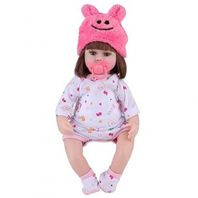 Zooke Poupées Réalistes, Poupées pour Enfants Reborn Assis et Couchés, pour Cadeau pour Enfants Cheveux de Voiture de poupée