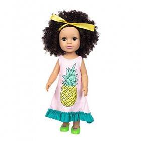 Jeu De Vocabulaire Baby Simulation Doll Cheveux bouclés Mignon Mignon 35CM Jouet bouclé poupée Cheveux éducation Peinture Doi