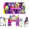 Barbie Extra coffret Coiffeuse avec poupée articulée exclusive, Figurine chiot et plus de 45 éléments, Jouet pour enfant, GYJ