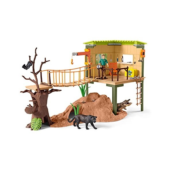 Schleich 42507 Station daventures Sauvages, dès 3 Ans, Wild Life - Coffret, 40 x 34,5 x 10,5 cm