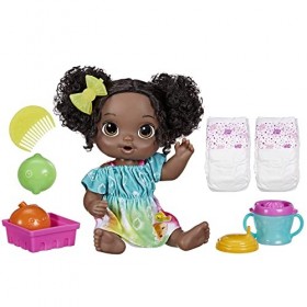 Baby Alive, Coffret poupée Boissons fruitées, Citron Vert, Presse-Agrumes factice, boit et mouille sa Couche, dès 3 Ans, Chev