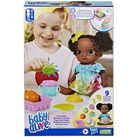 Baby Alive, Coffret poupée Boissons fruitées, Citron Vert, Presse-Agrumes factice, boit et mouille sa Couche, dès 3&nbsp;Ans, Chev