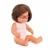 Miniland Baby-Dollar Poupée avec Lunettes de Soleil pour Fille Style décontracté 38 cm 31111 Beige