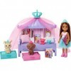 Barbie Princess Adventure coffret Histoire du Soir avec mini-poupée Chelsea rousse, 2 figurines animaux et accessoires, jouet