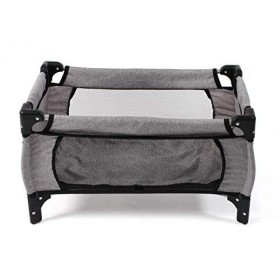Bayer Chic 2000-Lit Lit de Voyage Deluxe pour poupées, 653-19, Couleur : Gris Jean