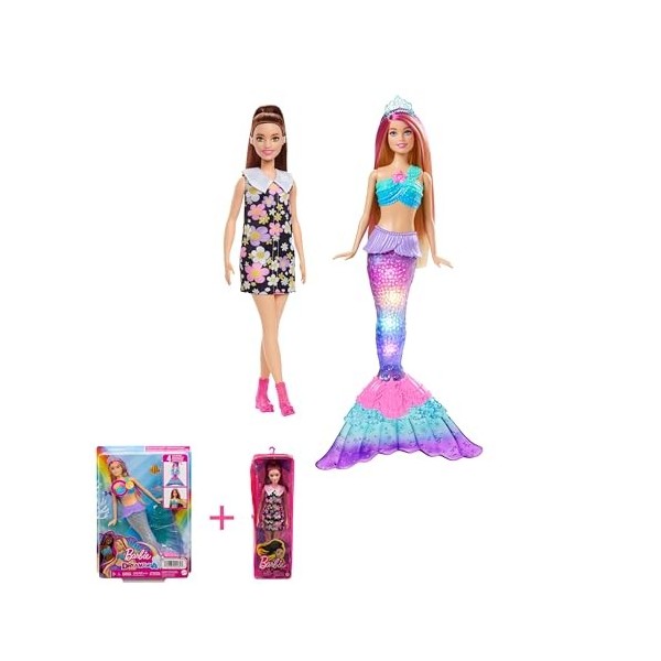 Barbie-Poupée Barbie Dreamtopia Sirène Lumières Scintillantes