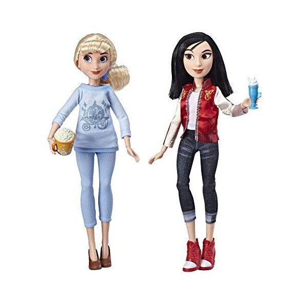 Disney Princess Ralph Breaks The Internet Movie Dolls, Cinderella & Mulan Dolls with Comfy Clothes & Accessories