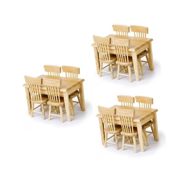 ibasenice 10 Pcs Jouet Chaise Accessoires en Bois Bureau en Bois Micro Modèle Enfants Jouets Décorations Poupée Accessoires K