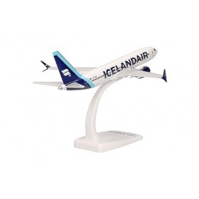Herpa Maquette Avion Icelandair Boeing 737 Max 8 Cyan Tail Stripe – TF-Ice “Jökulsárlón”, echelle 1/200, Snap-fit Model, pi
