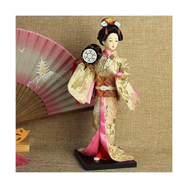 Poupée Geisha Japonaise Kimono Humanoïde Poupée Décoration Maison Cadeau Restaurant Cuisine Décoration Couleur : J 