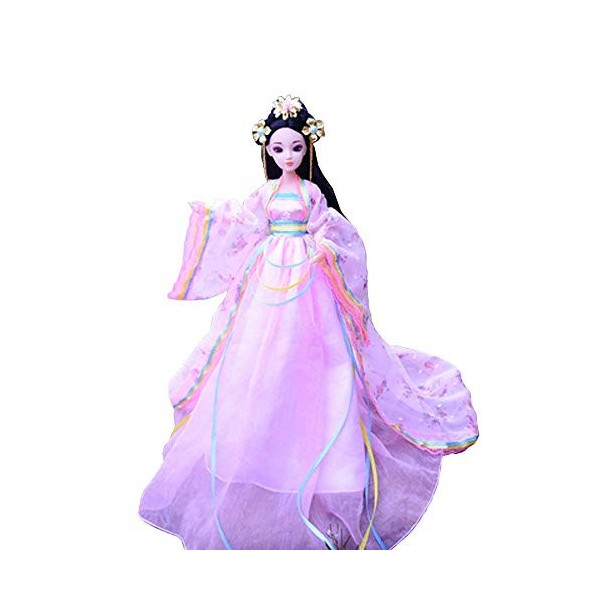 Poupée Ancienne Chinoise En Composition - 23 Cm - Costume Traditionnel