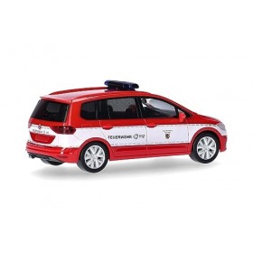 herpa Maquette Voiture, VW Touran Pompiers de Nuremberg, echelle 1/87, Model Allemand, pièce de Collection, Figurine Plastiqu