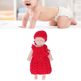 LBEC Poupée de Simulation, poupée en Silicone pour Nouveau-né, matériau sûr, Facile à Nettoyer, Multifonctionnel pour Le Jeu 