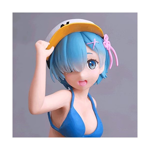 RIZWELLA H 9,06 pouces Re: La vie dans un monde différent de Zero Sheer Swimsuit Ver. Pose debout pleine poupée Anime Figure 