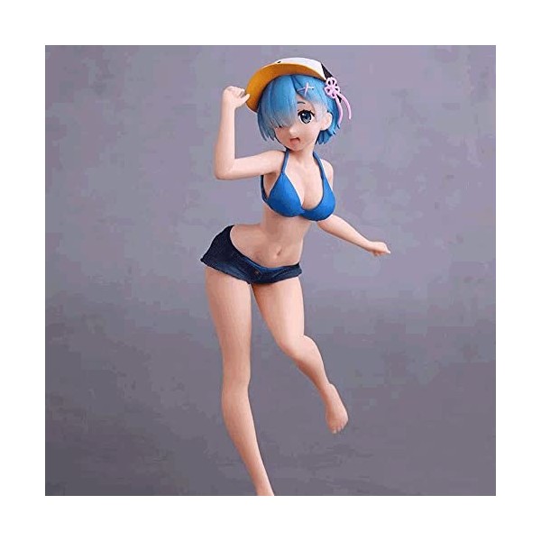 RIZWELLA H 9,06 pouces Re: La vie dans un monde différent de Zero Sheer Swimsuit Ver. Pose debout pleine poupée Anime Figure 