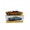 OPO 10 - Voiture Miniature Atlas DeAgostini Dinky Toys Peugeot 504 Cabriolet Marron 1423 + Panneau de signalisation Inclus / 