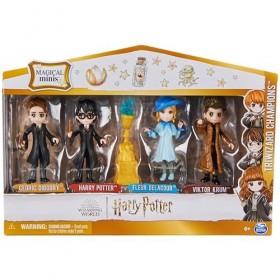 WIZARDING WORLD HARRY POTTER - MULTIPACK 4 FIGURINES CHAMPIONS TOURNOI DES 3 SORCIERS MAGICAL MINIS - 4 Poupées Articulées 8 