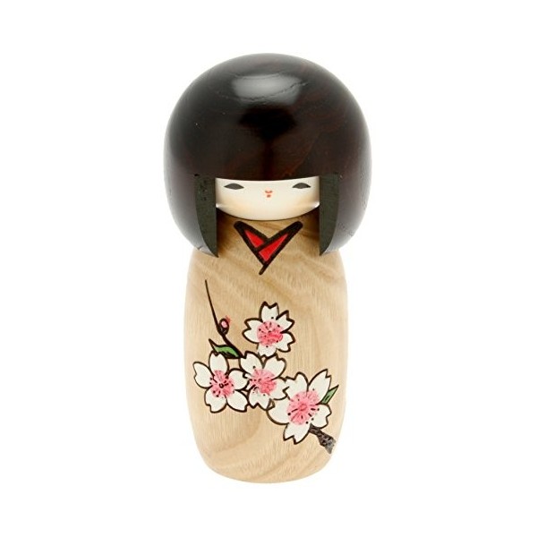 Usaburo Poupée Japonaise Kokeshi Kimiko Marron