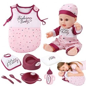 SOYDAN Mini Ensemble de Jouets de poupées pour Reborn,Poupée Nouveau-née réaliste et Mignonne avec de Grands Yeux | Poupée ré