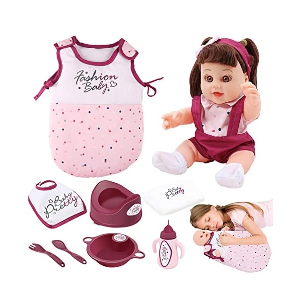 SOYDAN Mini Ensemble de Jouets de poupées pour Reborn,Poupée Nouveau-née réaliste et Mignonne avec de Grands Yeux | Poupée ré