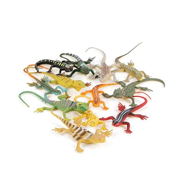 Garosa 12pcs / Set Figurine Petit Lézard en Plastique Coloré Jouet Animal Modèle Insectes Sauvage Marin Jouet éducatif - Dive