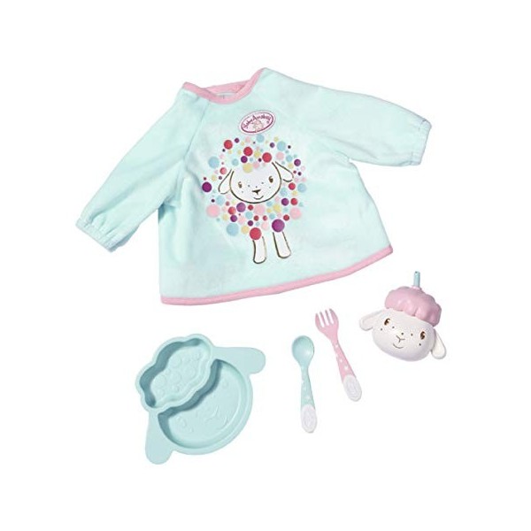 Zapf Creation Baby Annabell Lunch Time Toy Set for 43 cm Doll - Cute Sheep Theme - Easy for Small Hands, Creative Play Promot