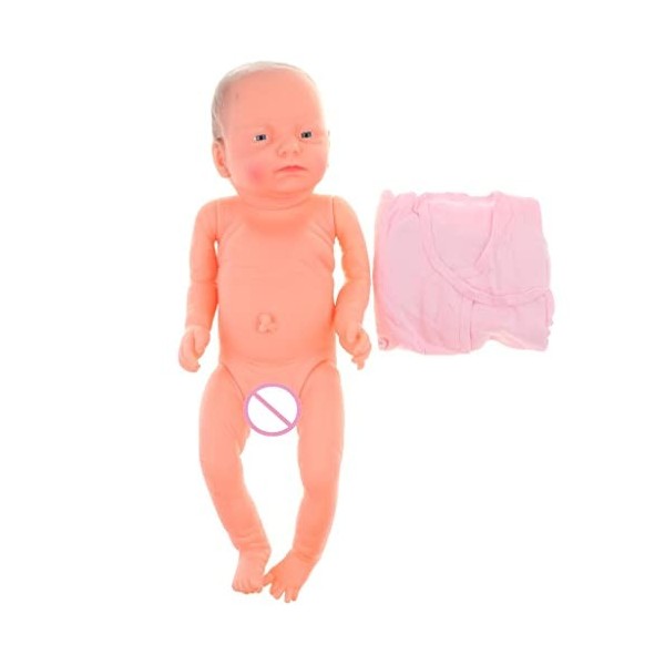 perfk Corps de Bébé en Vinyle Réaliste Anatomiquement Correct Bébé Garçon Poupée 50,8 Cm Lesté