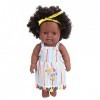 Zerodis Peau Noire Cheveux Bouclés Bébé Poupées 30cm Réaliste Fille Poupée à la Main Poupées Afro-américaines Nouveau-né Mign