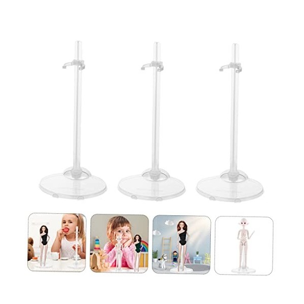 Toyvian 60 Pièces Stand Debout De Poupée Présentoir De Figurines Représente Les Figurines daction Poupée Se Tient Présentoir