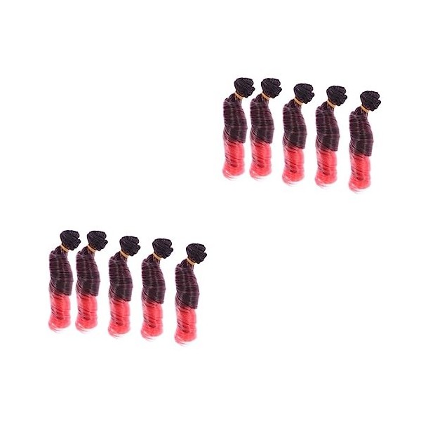 ibasenice 10 Pcs Poupée Cheveux pour LArtisanat Perruque Poupée Perruque Cheveux Bouclés Poupée Perruque Bricolage Poupée Ch