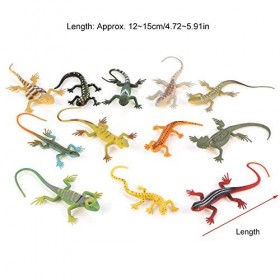 Garosa 12pcs / Set Figurine Petit Lézard en Plastique Coloré Jouet Animal Modèle Insectes Sauvage Marin Jouet éducatif - Dive