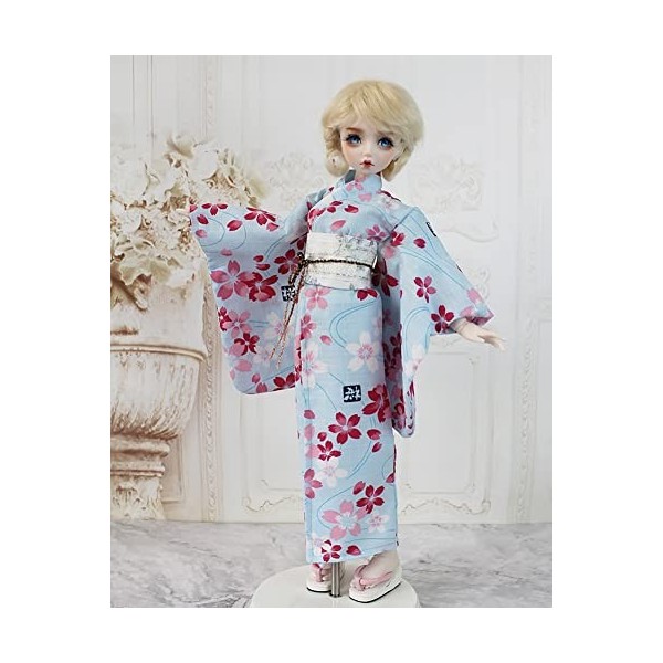 TPMOCS Vêtements de poupées BJD 1/3 1/4 1/6 Kimono pour poupées BJD 30cm 45cm 60cm Color : N, Size : 1/6 