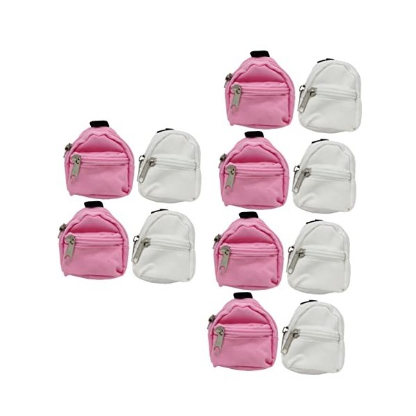 ibasenice 10 Pièces Sac Décole De Simulation Portefeuille De Cas Didentité Petite Pochette De Monnaie Porte-clés Sac à Main