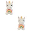 ibasenice Peluche Cotillons Licorne Jolie Poupée Licorne Jouet Apaisant Licorne à Câliner Coussin Blanc Poupées pour Filles J