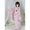 TPMOCS Vêtements de poupées BJD 1/3 1/4 1/6 Kimono pour poupées BJD 30cm 45cm 60cm Color : C, Size : 1/6 