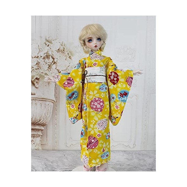 TPMOCS Vêtements de poupées BJD 1/3 1/4 1/6 Kimono pour poupées BJD 30cm 45cm 60cm Color : P, Size : 1/6 