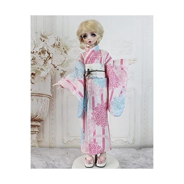 TPMOCS Vêtements de poupées BJD 1/3 1/4 1/6 Kimono pour poupées BJD 30cm 45cm 60cm Color : S, Size : 1/6 