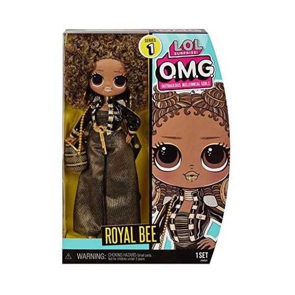 L.O.L Surprise!- Royal Bee OMG Core Série 1 Poupée Mannequin Belles Tenues, Accessoires, Chaussures & + -Nouvelle édition de 