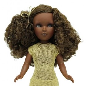 FOLK Poupée Maris Mulata Vidal Rouge Dolls Original 41 cm. 100% Vinyle avec Robe Or Design Édition Spéciale Limitée. Fabriqu