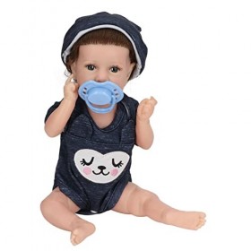 BALRAJ Poupée Bébé Reborn en Silicone De 12 Pouces avec Bouteille De Lait, Poupée Bébé Nouveau-né Réaliste, Poupée Infantile 