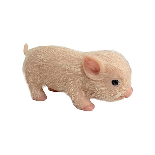 Ailopta Cochon en Silicone Souple 5 Pouces, Jouet Porcelet Peint Bebe Reborn, Bébé Porcelet Reborn, Animaux Reborn, Accessoir