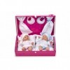 Muñecas Arias Elegance 26 CM Coffre PITI Kids Twins, 61-60224, Multicolore