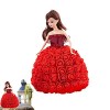 HongYan Poupée GranPrincesse | Poupée Princesse Saint-Valentin avec GranRobe Rose,Princesse Robes Poupée Figure Cadeaux pour 