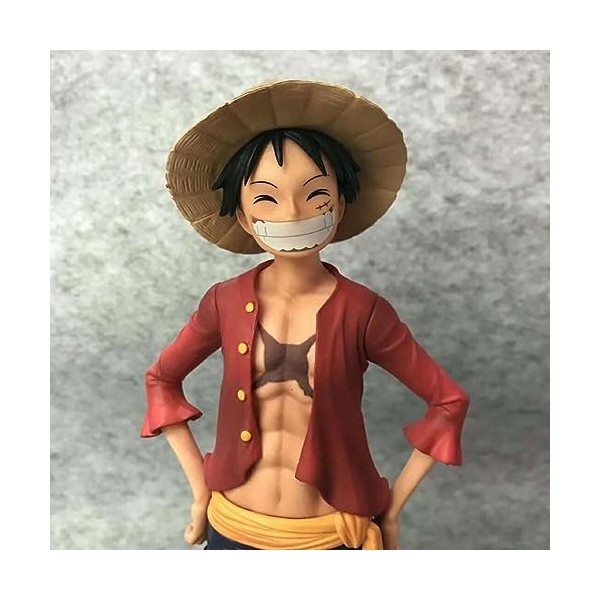 KAMFX Figurine dune Seule pièce Visage remplaçable Smiley Luffy Chiffre danime Figurine Dessin animé Statuette en PVC Jouet