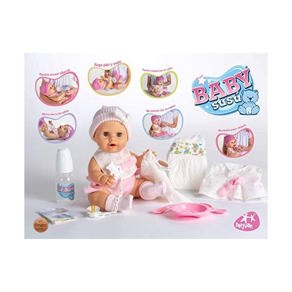Berjuan Baby Gugu 6001 Poupée Interactive Multicolore 38 cm