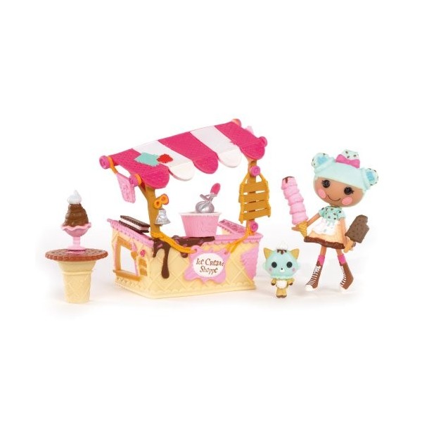 Mini Lalaloopsy – Coffret Scoops Serves Ice Cream – Scoops Waffle Cone – Mini Poupée 7,5cm Import 