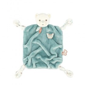 KALOO - Plume - Doudou Ours Vert 26 cm - Doudou Bébé Ultra-Doux - Développe Le Toucher - Facile à Attraper - Boîte Cadeau Per