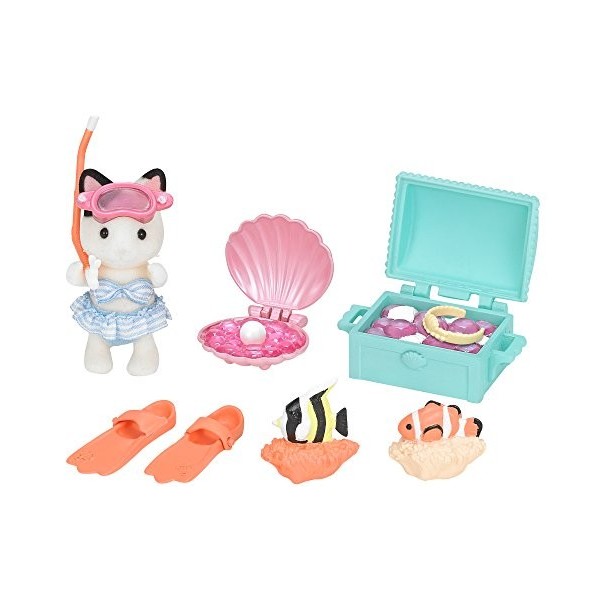 SYLVANIAN FAMILIES - 5230 - La chasse au Trésor aquatique et figurine, Accessoires Multicolore